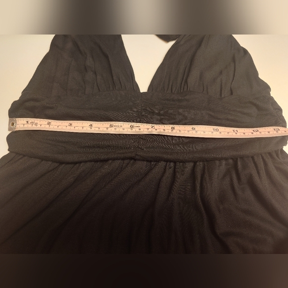 EUC Long Black SPLENDID Halter Maxi Dress S Soft Modal Backless Flowy Altered - Picture 5 of 11
